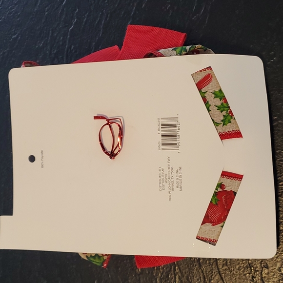 🌲 4 Large Christmas Holiday Bows Large 10"x22" Cardinal Holly Print - Picture 3 of 5